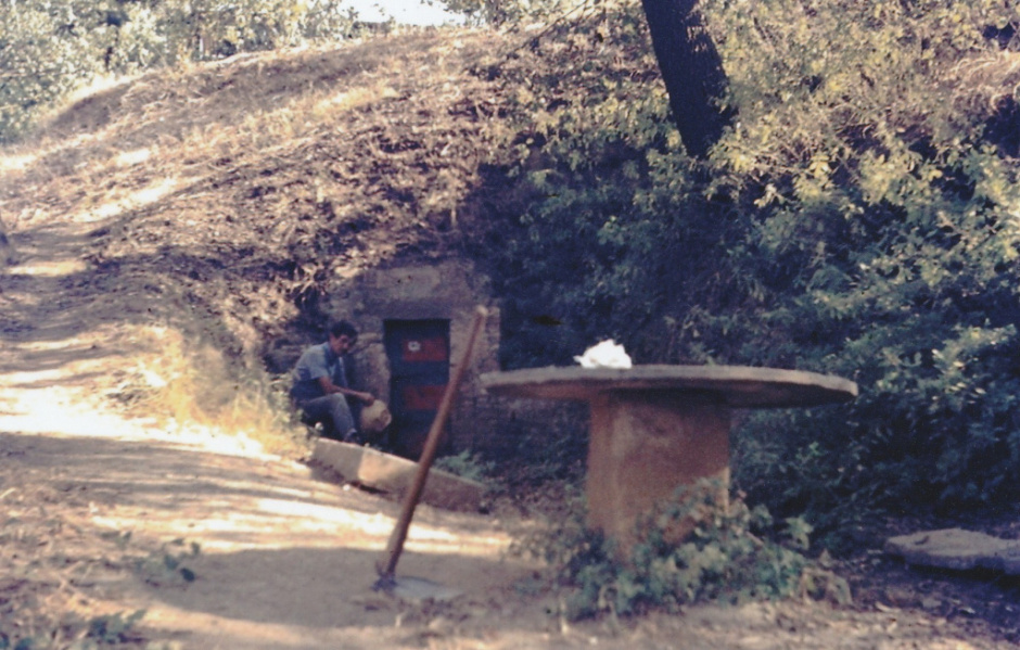 Jordi Cardona Gelabert a l'entrada de la mina del mas Cardona, de la seva propietat, l'any 1974. (Imatge facilitada per Daniel Cardona i Pera, Font: Arxiu Municipal de Sant Just Desvern).