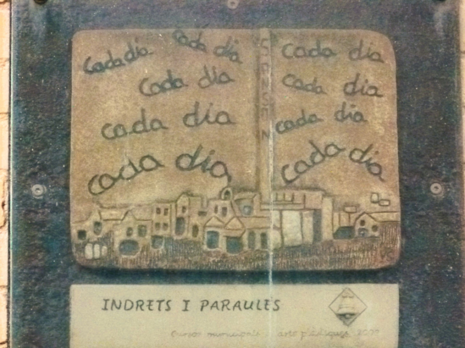 Vista detall del plafó.