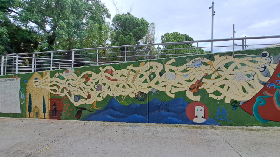 Vista detall d'un dels grafits. 