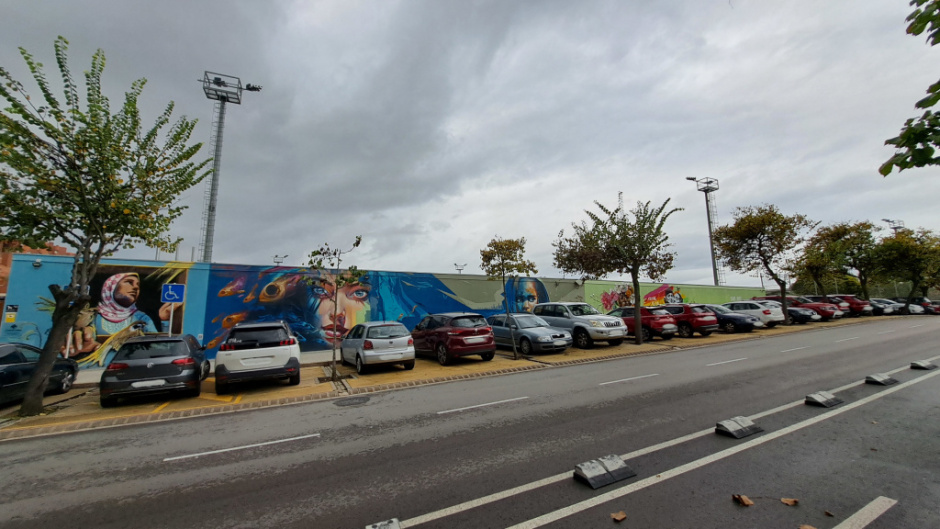 Vista general de l'emplaçament del murals.