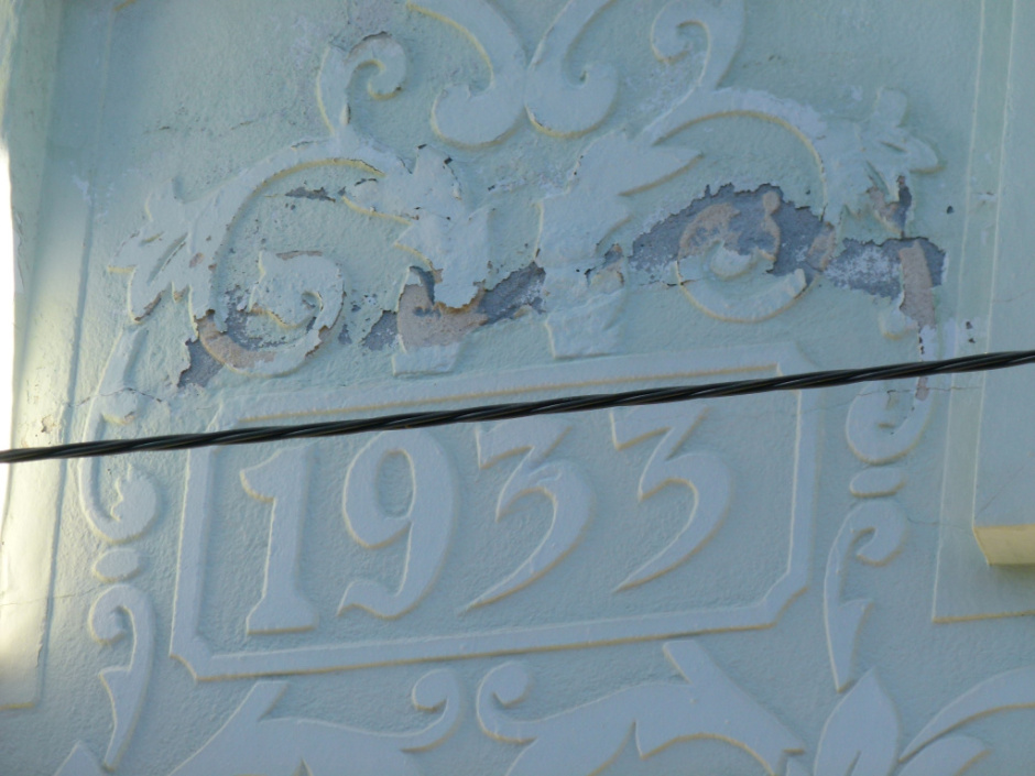 Vista detall de la la data de construcció.