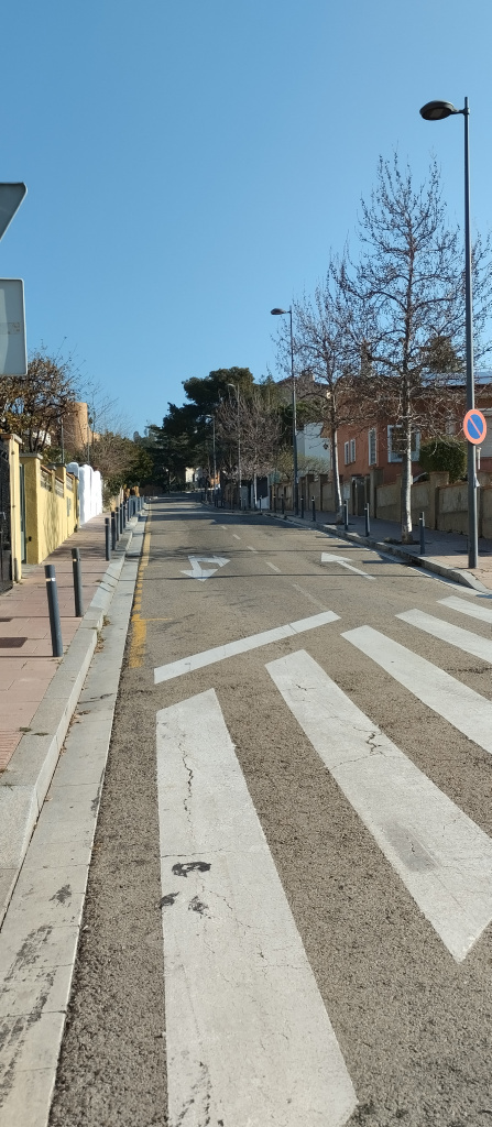 Tram de la carrerada a la seva entrada al nucli urbà per l'actual carrer Canigó. 