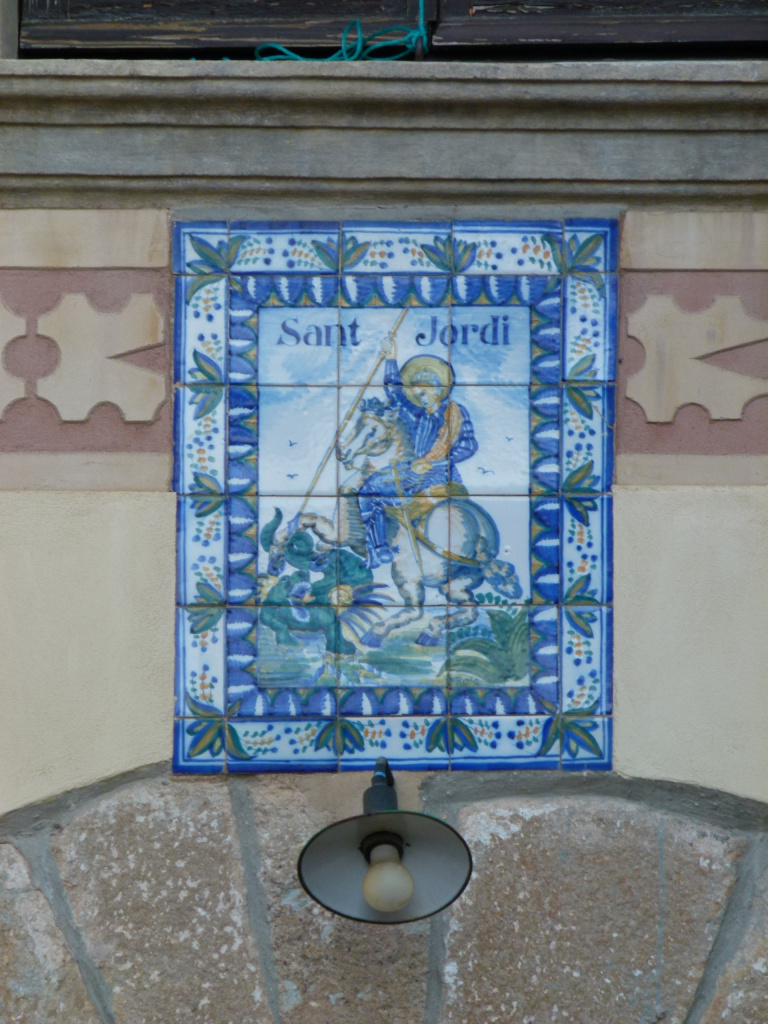 Vista detall de l'emplaçament del plafó.