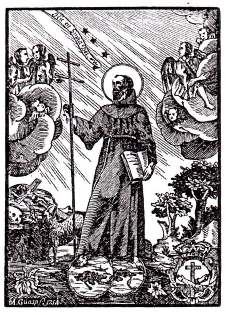 Imatge de Sant Francesc d'Assís. Font: Goigs i devocions populars.