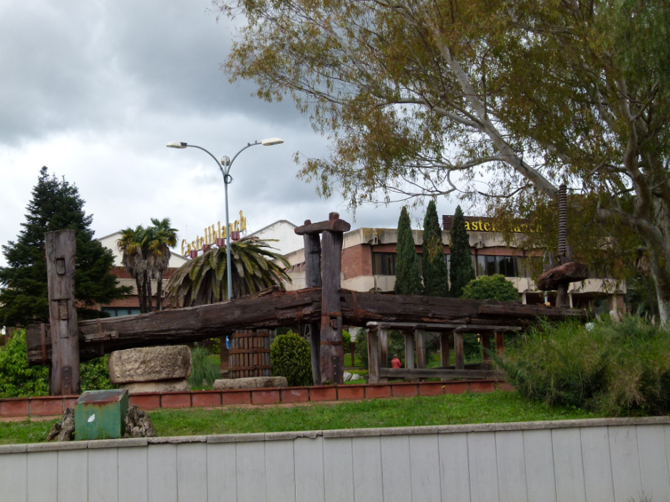 Premsa de biga de la plaça Santiago Rusiñol