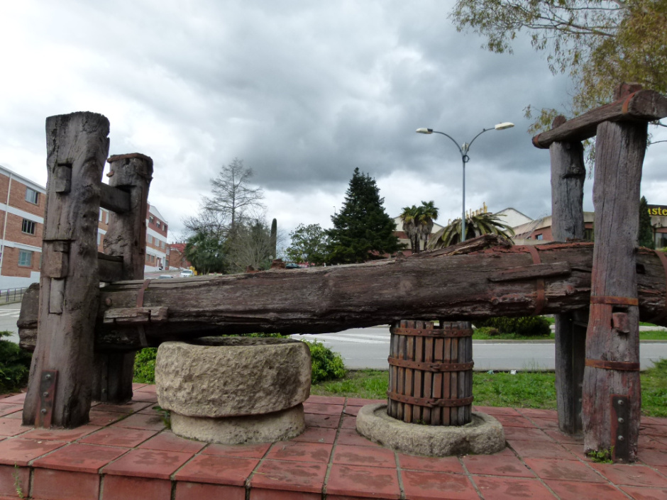 Premsa de biga de la plaça Santiago Rusiñol