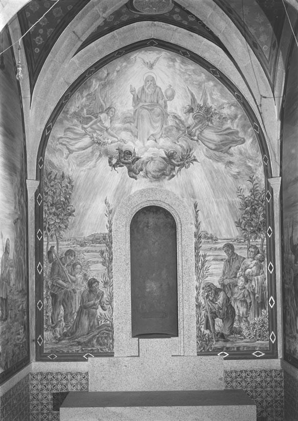 Arxiu Nacional de Catalunya: Detalls d'uns murals religiosos pintats per Francesc Vidal i Gomà a l'església de Sant Vicenç de Montalt [ANC1-1236-N-1230]. Fons Foto-Pic. Arxiu Pere Català.