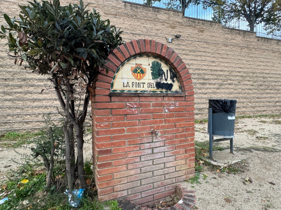 Vista frontal de la font. 