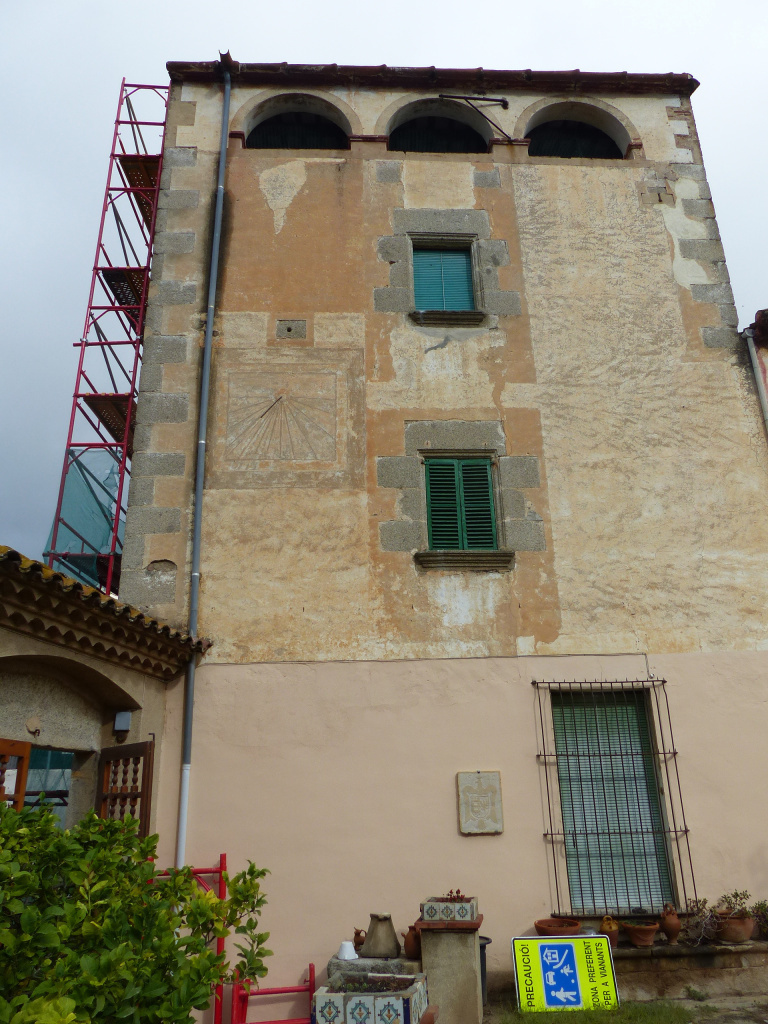 Torre de can Rams durant el procés de restauració. 