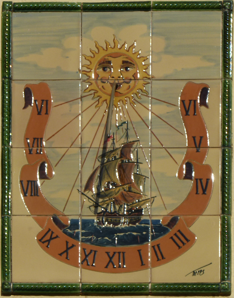 Rellotge de sol de Cal Pastor de l'Era. Vista frontal. 