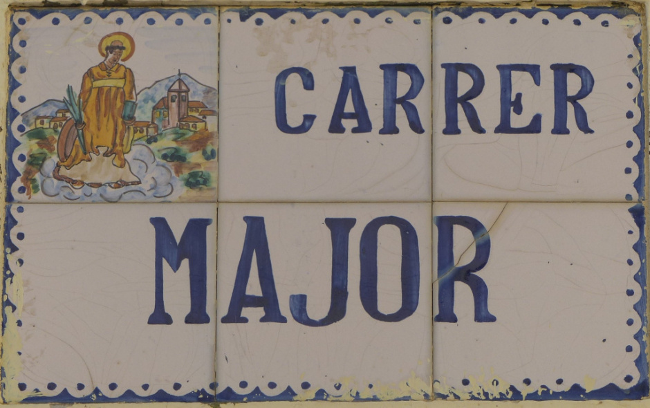 Plafó ceràmic del carrer Major 