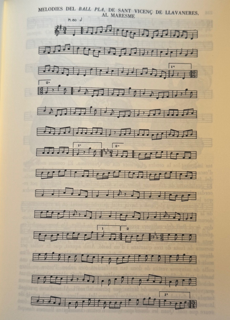Melodies del Ball Pla. Font: AMADES, Joan (2006, vol. II, pp. 233).