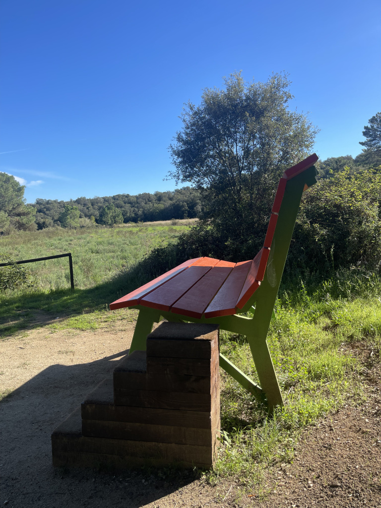 Vista lateral del banc gegant. Font: Fotografia pròpia