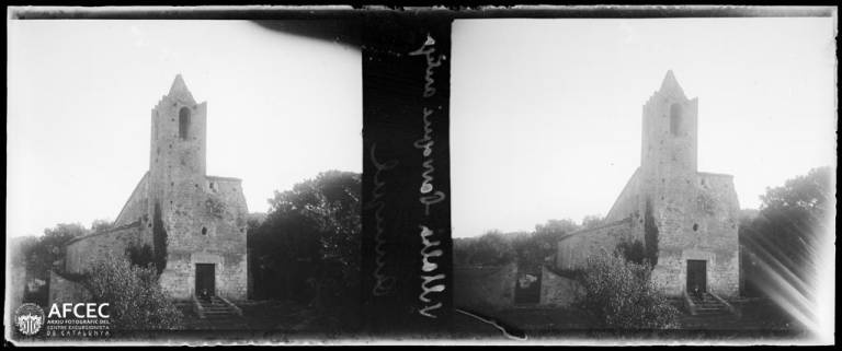 Josep Maria Armengol i Bas. Façana de l'antiga parròquia. (entre 1899-1915).