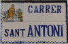 Plafó ceràmic del carrer Sant Antoni. 